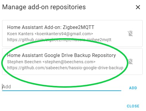 google drive addon repository