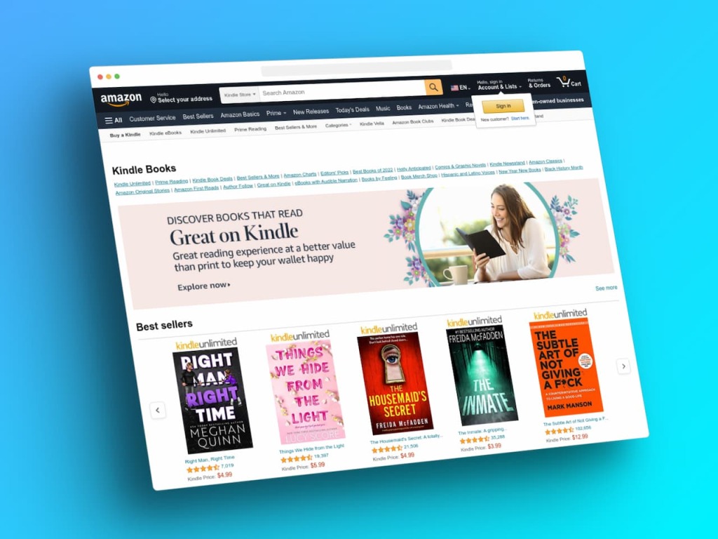 Amazon Kindle storefront