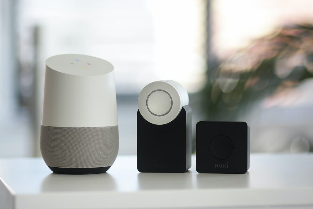 A selection of voice assistant devices