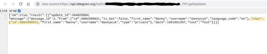 Finding your own telegram chat ID