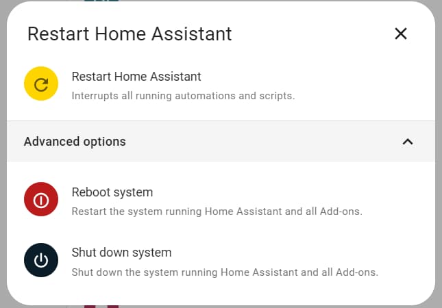 Restart to fix home assistant 404 not found