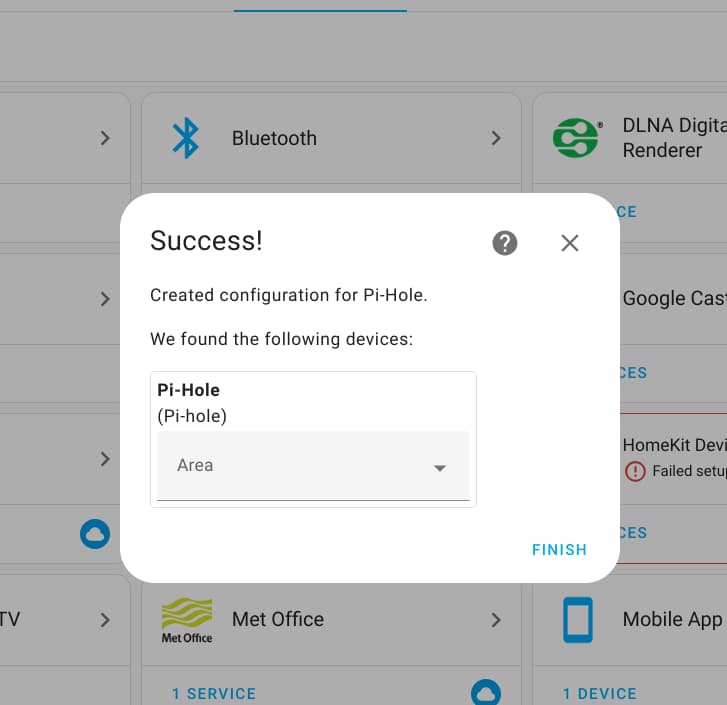 Home Assistant Pi-hole integration complete