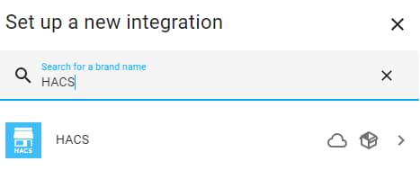 Home Assistant HACS integration setup